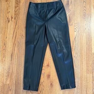 Ann Taylor Black Leather-Style Pants